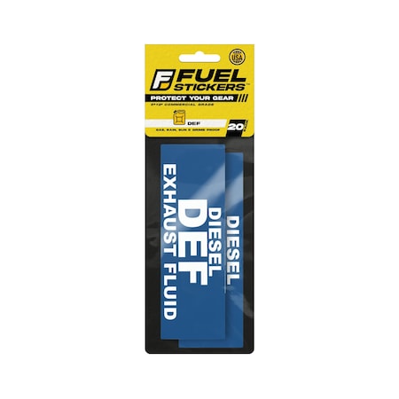 Fuel Stickers DEF Sticker, Diesel Exhaust Fluid Label: Fluid Safety - Heavy-Duty - White/Blue, 6x2, 20PK Z-262DEF-20PK
